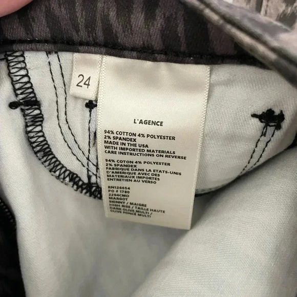 L’AGENCE leopard skinny denim - Picture 8 of 8